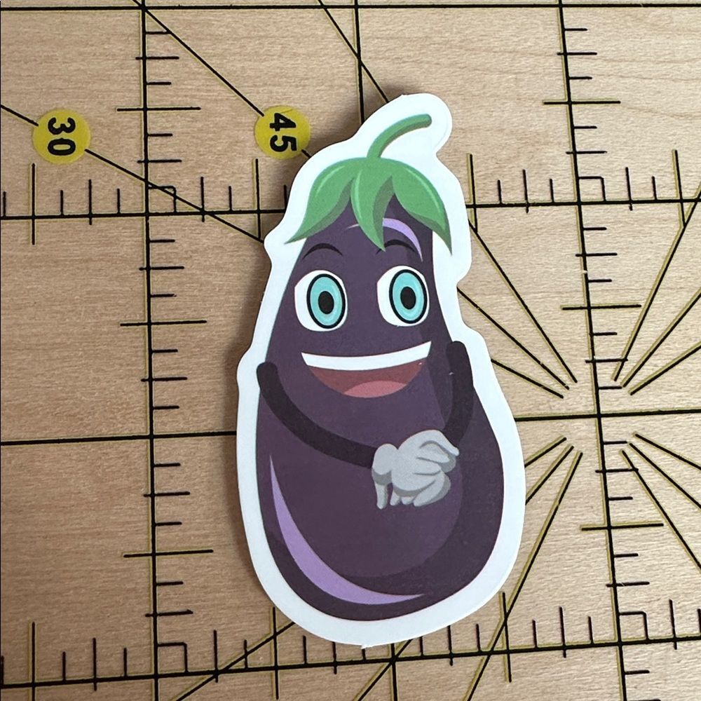 💜13/$13 +Bundle Sticker Sale| Eggplant Vegetable Waterproof Sticker
